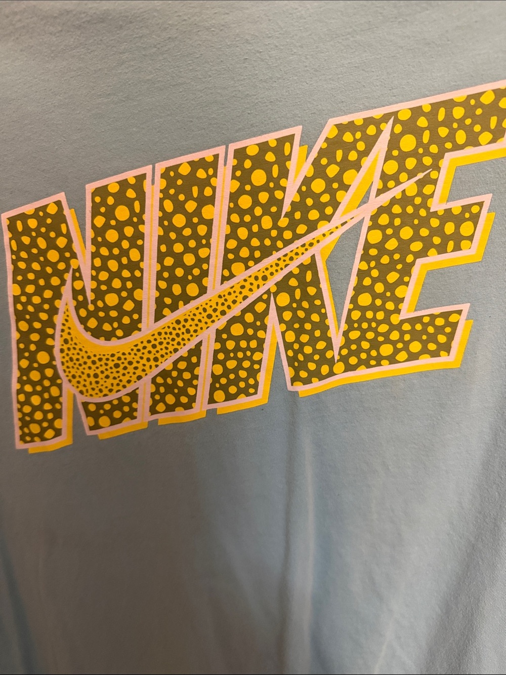 Nike Sportswear Swoosh Dots Graphic Tee Blue Chill Alligator size medium - Picture 3 of 4